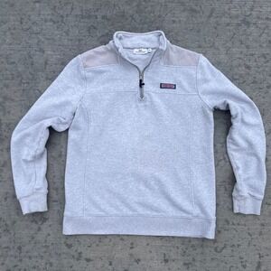 Vineyard Vines women's gray sweatshirt Quarter Zip Pullover Sweatshirt Size M